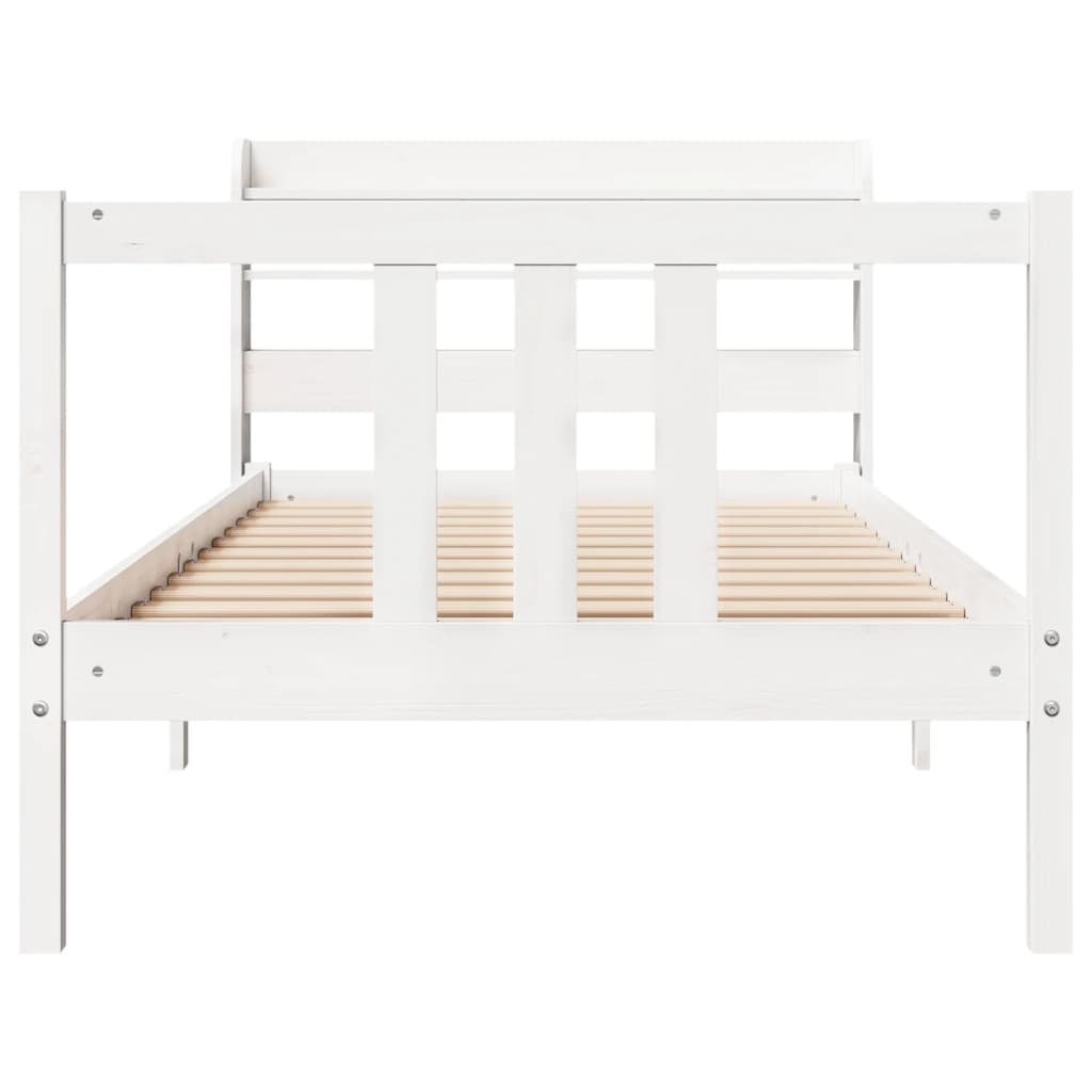 Bed Frame with Headboard without Mattress White 90x200 cm